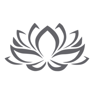 Lotus Flower Decal (Grey)